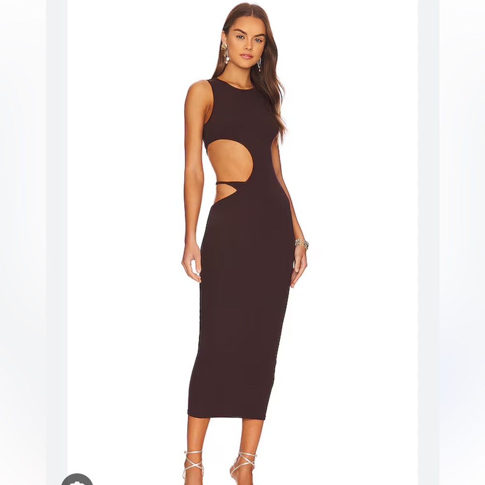 Brown Cutout Dress